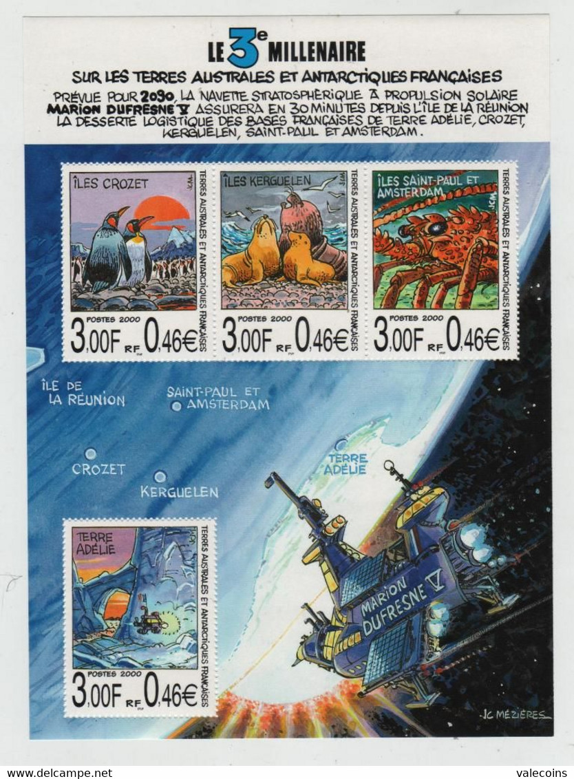 # TAAF - 2000 - Le 3° Millenaire - BF 4 - 4 Stamps Sheet MNH - Otros & Sin Clasificación