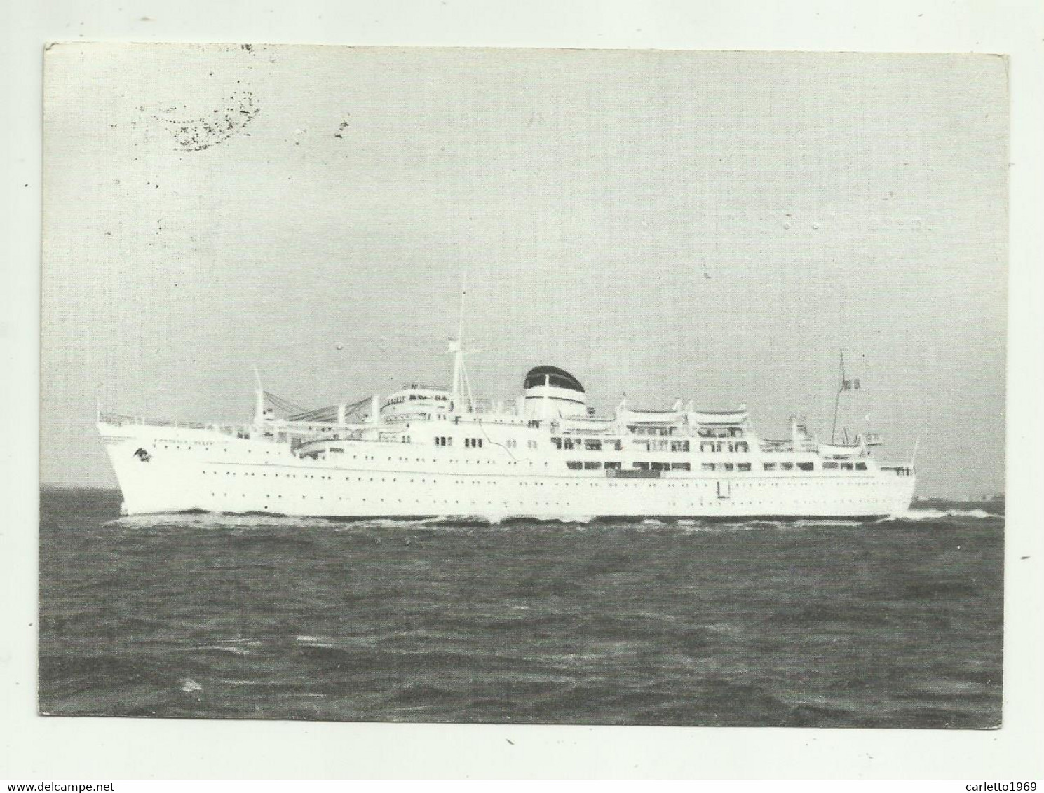 M/N CAMPANIA FELIX CON TIMBRO DELLA  NAVE SPEDITA DA BORDO - VIAGGIATA   FG - Sonstige & Ohne Zuordnung