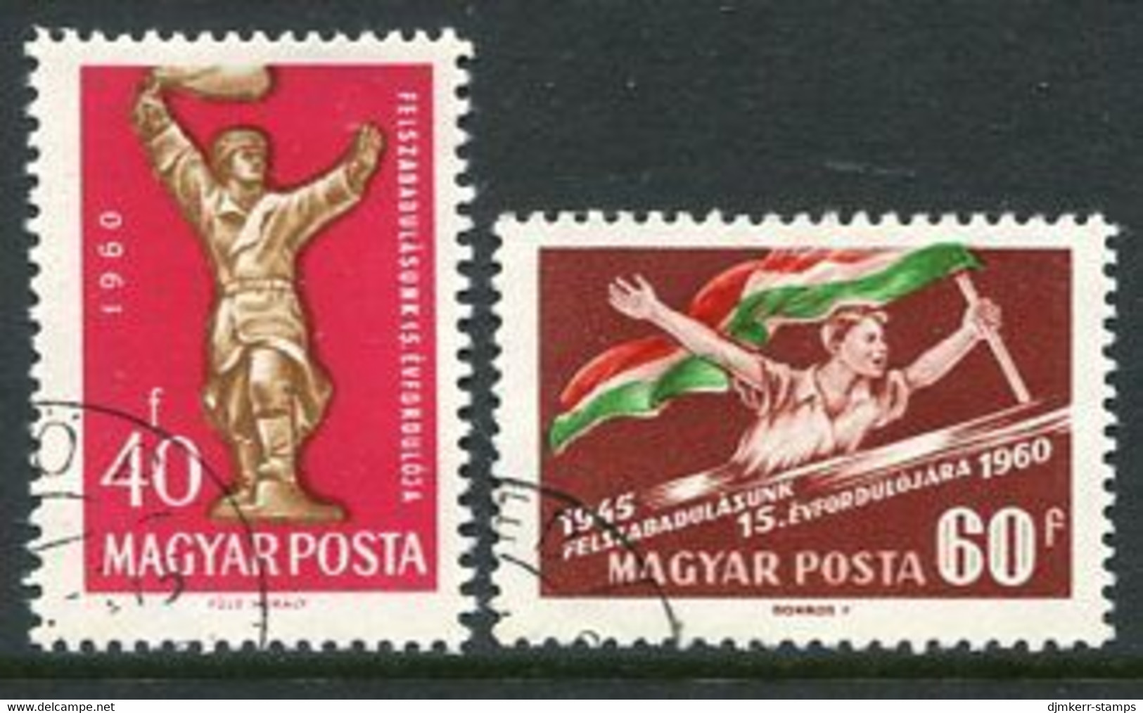HUNGARY 1960 Liberation Anniversary Used.  Michel 1678-79 - Usati