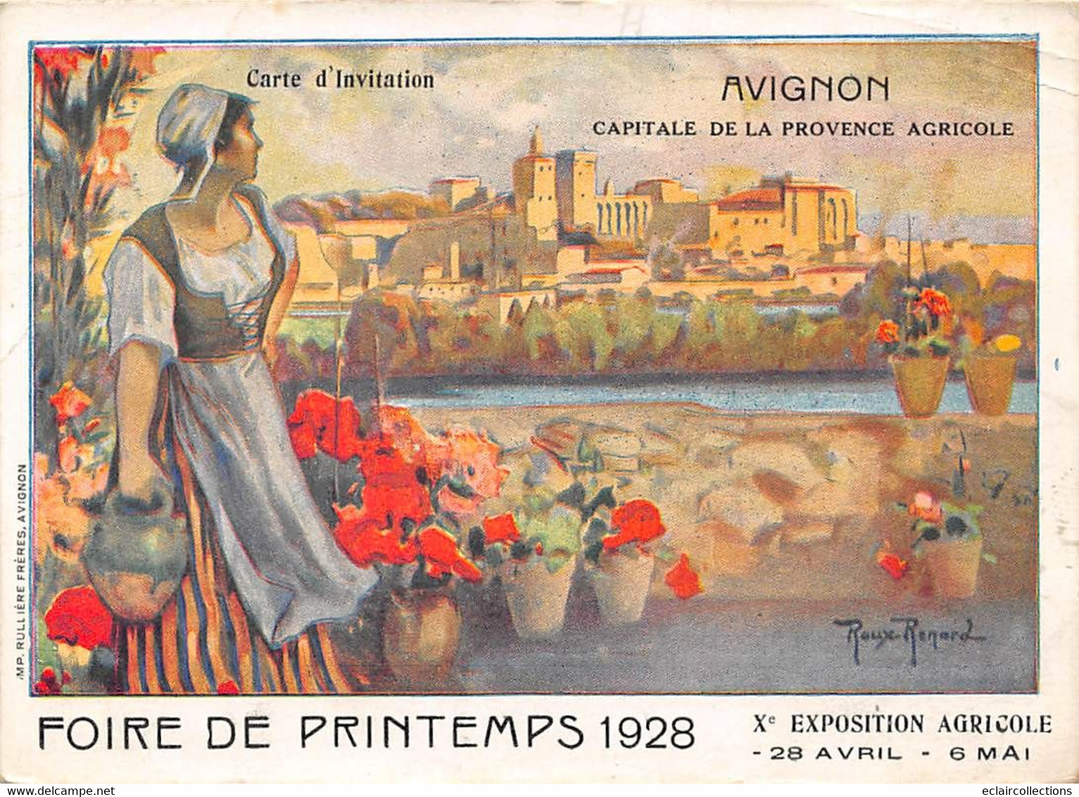 Avignon         84        Foire De Printemps 1828. Carte D'invitation Dessinée Par Roux-Renard    (voir Scan) - Avignon