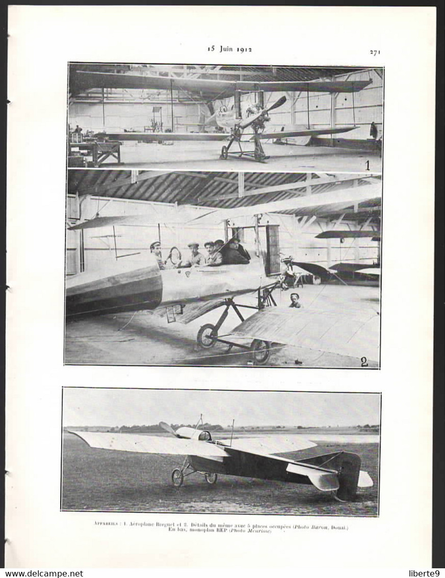 L Aérophile 1912 WILBUR WRIGHT - AVIETTE AEROPLANE BREGUET REP - Avion Aviateur - 1900 - 1949