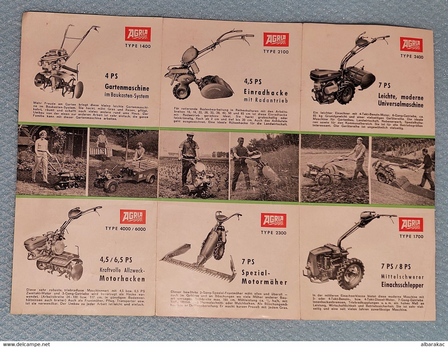 Publicité, AGRIA Universal , Motoculteur ,old Advertising Programm Agriculture Machines - Tracteurs