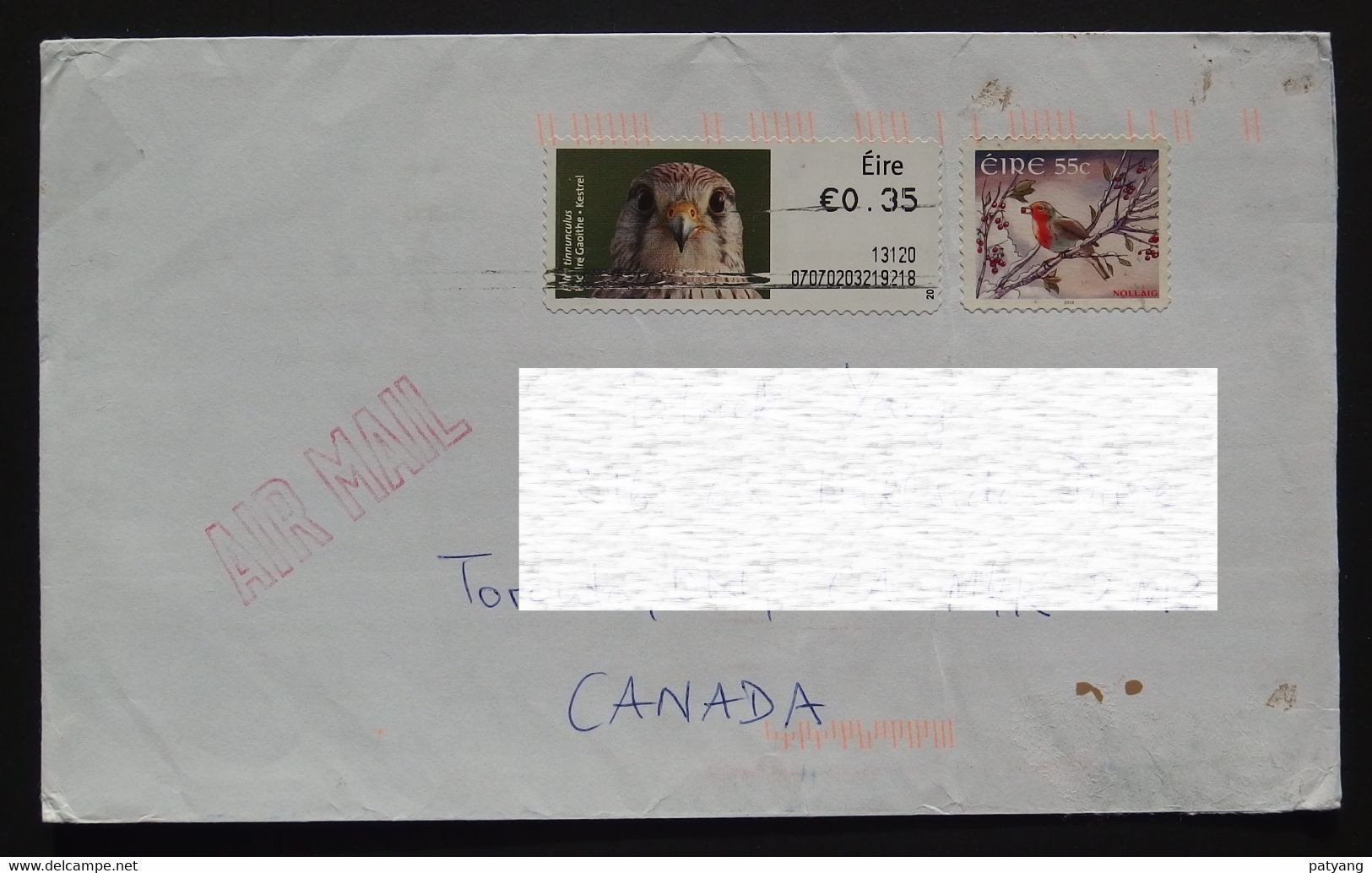 2013 Ireland To Canada Cover - Cartas & Documentos