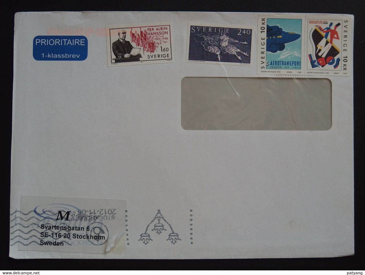 2012 Sweden To Canada Cover - Lettres & Documents