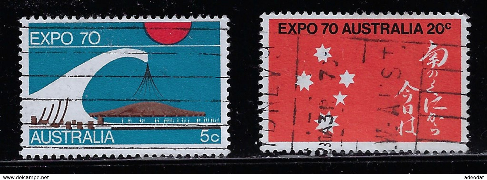 AUSTRALIA 1970 OSAKA UNIVERSAL EXPOSITION STAMPS CANCELLED - 1970 – Osaka (Japon)