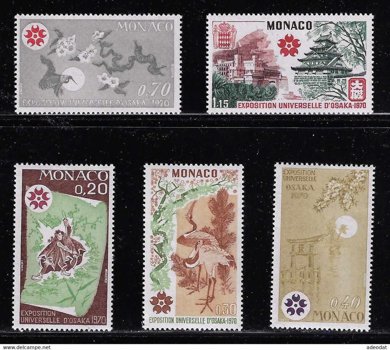 MONACO 1970 OSAKA UNIVERSAL EXPOSITION MH STAMPS - 1970 – Osaka (Japon)