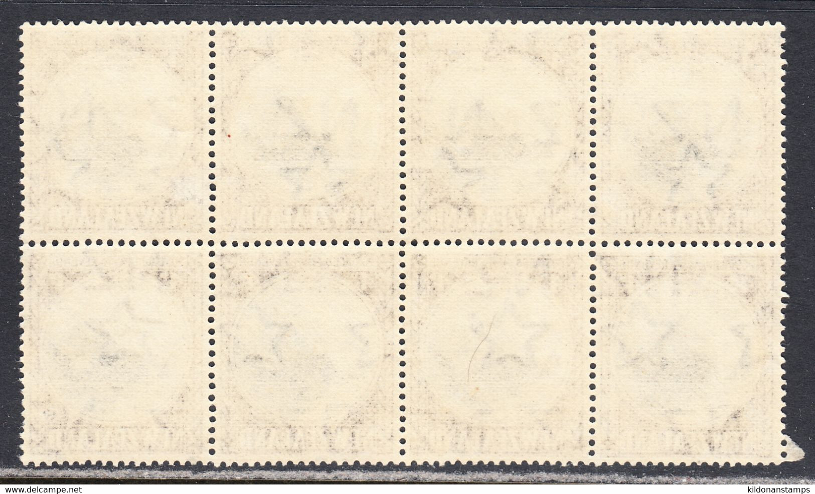 New Zealand 1935-42 Mint No Hinge, Perf 14, Block Of 8, Sc# ,SG 583c - Neufs