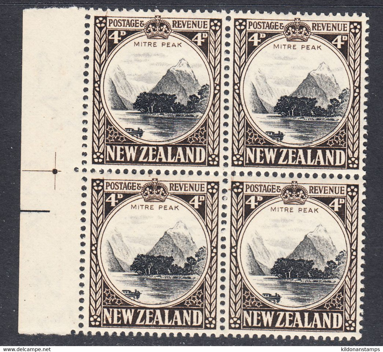 New Zealand 1935-42 Mint No Hinge, Perf 14, Block, Sc# ,SG 583c - Unused Stamps