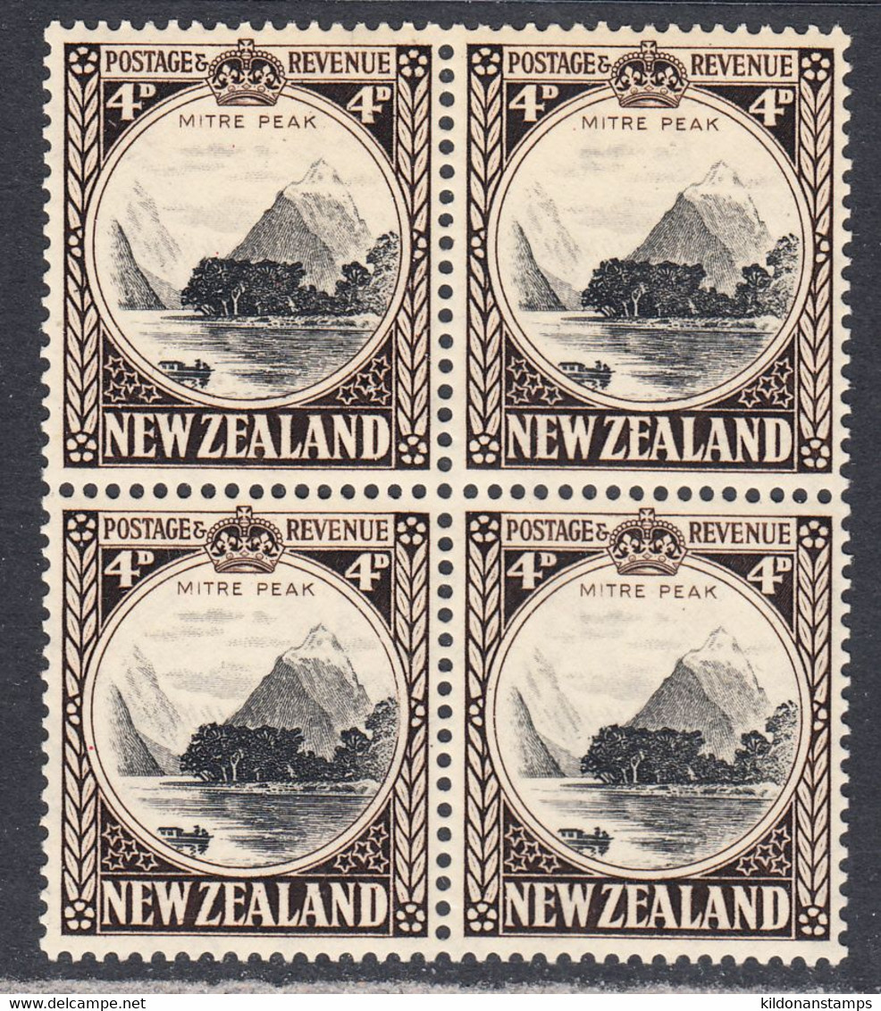 New Zealand 1935-42 Mint No Hinge, Perf 14x13.5, Block, Sc# ,SG 583 - Unused Stamps