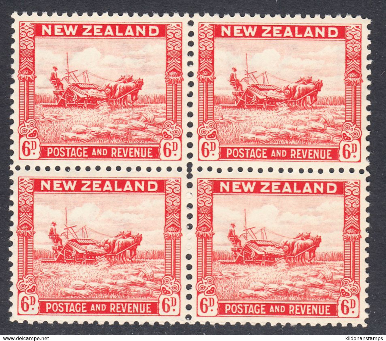 New Zealand 1936-42 Mint No Hinge, Perf 12.5, Block, Sc# ,SG 585b - Ungebraucht
