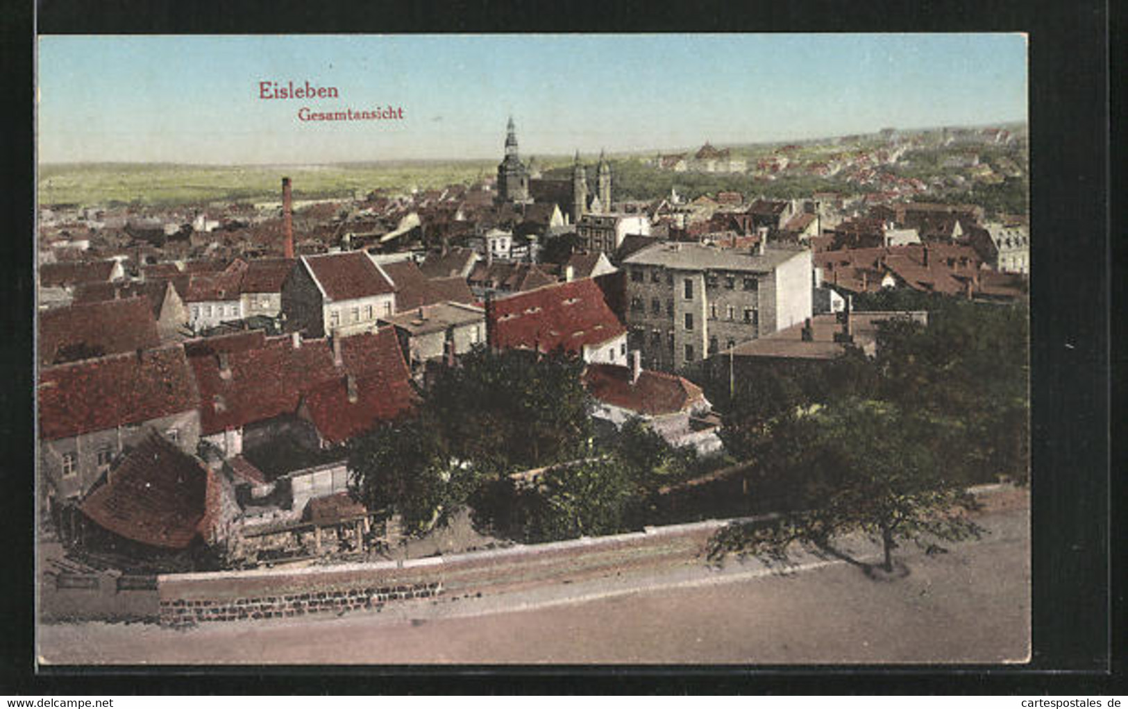 AK Eisleben, Gesamtansicht - Lutherstadt Eisleben