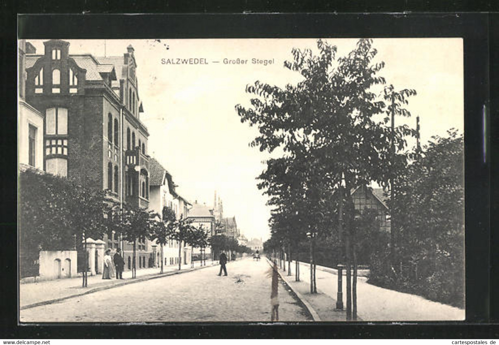 AK Salzwedel, Strasse Grosser Stegel - Salzwedel