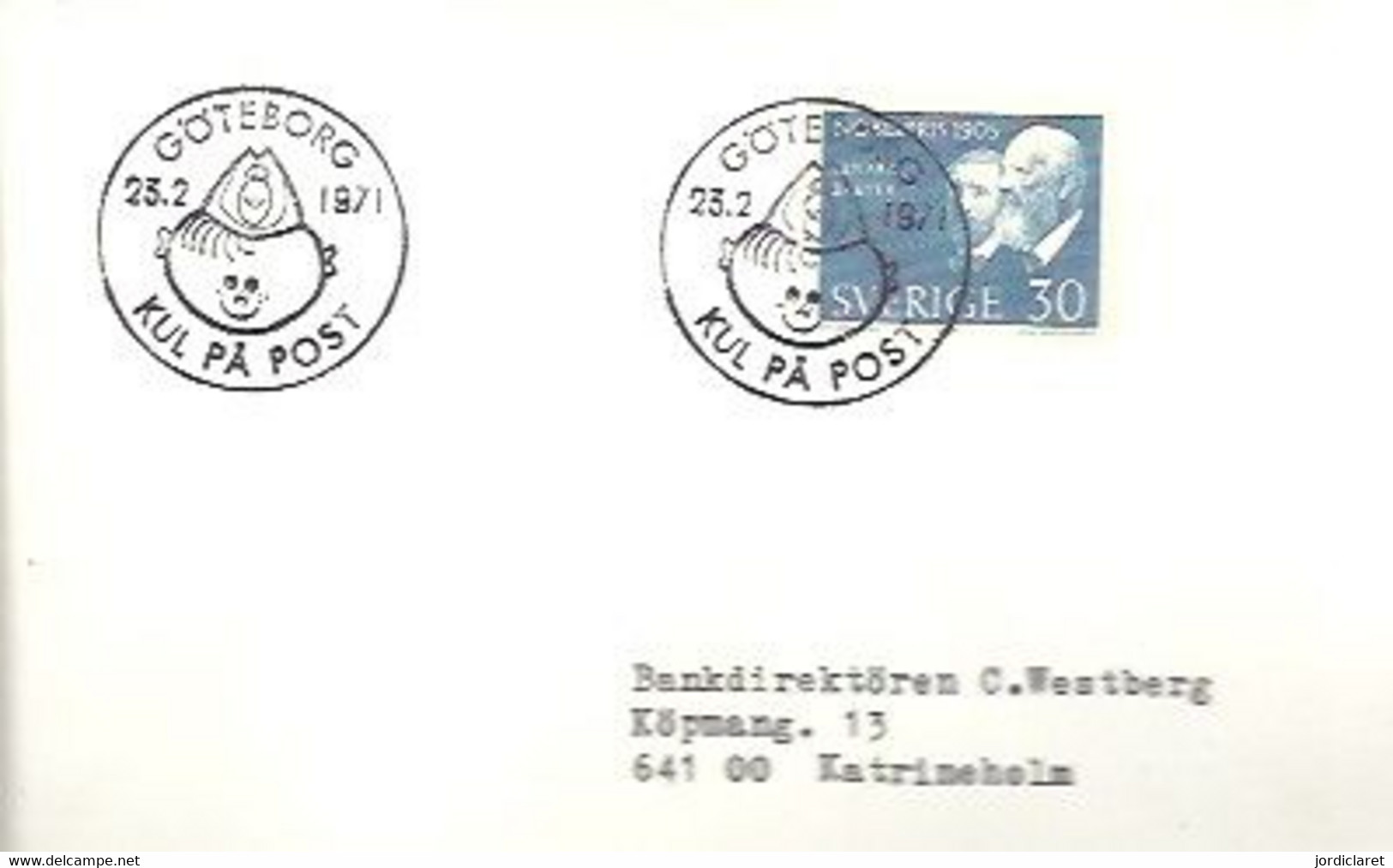 POSTMARKET  1971   GOTEBORG - 1930- ... Coil Stamps II