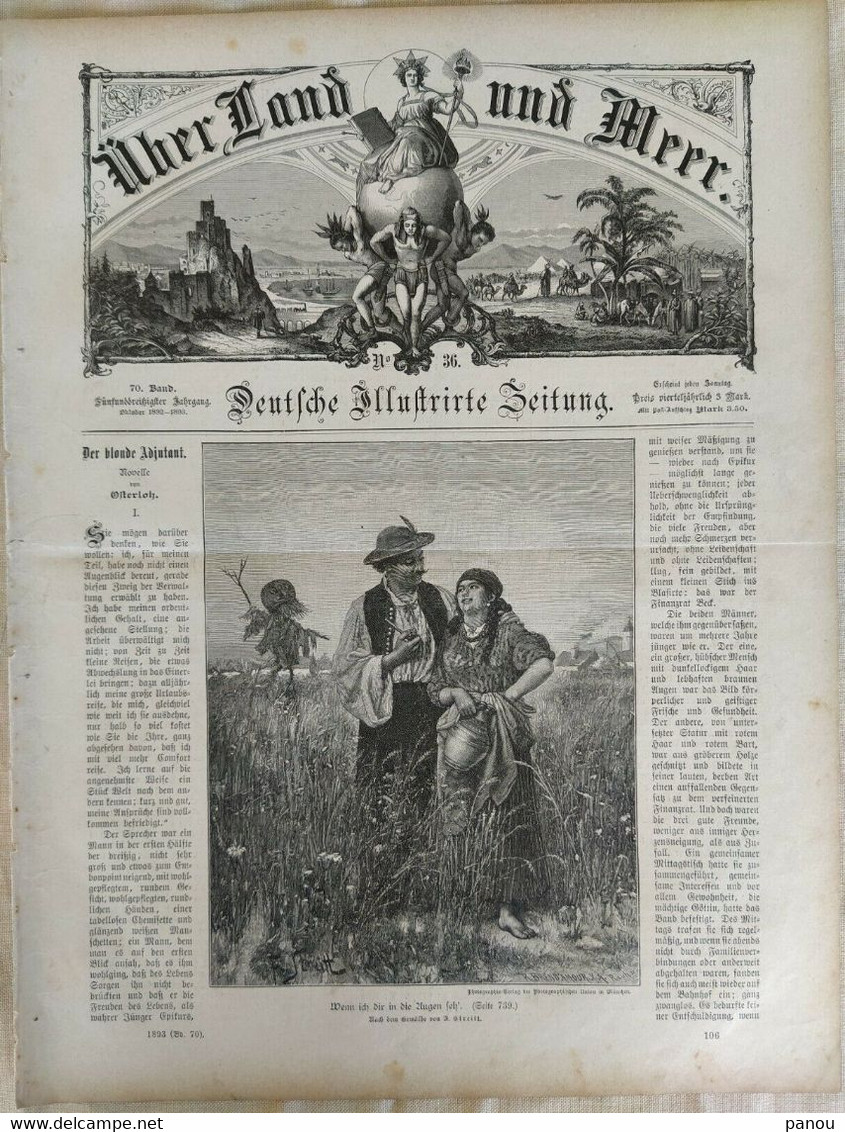 Über Land Und Meer 1893 Band 70 Nr 36. Kaizer Italien Italia Neapel Napoli  Luzern Schweiz. Lucerne Switzerland - Altri & Non Classificati