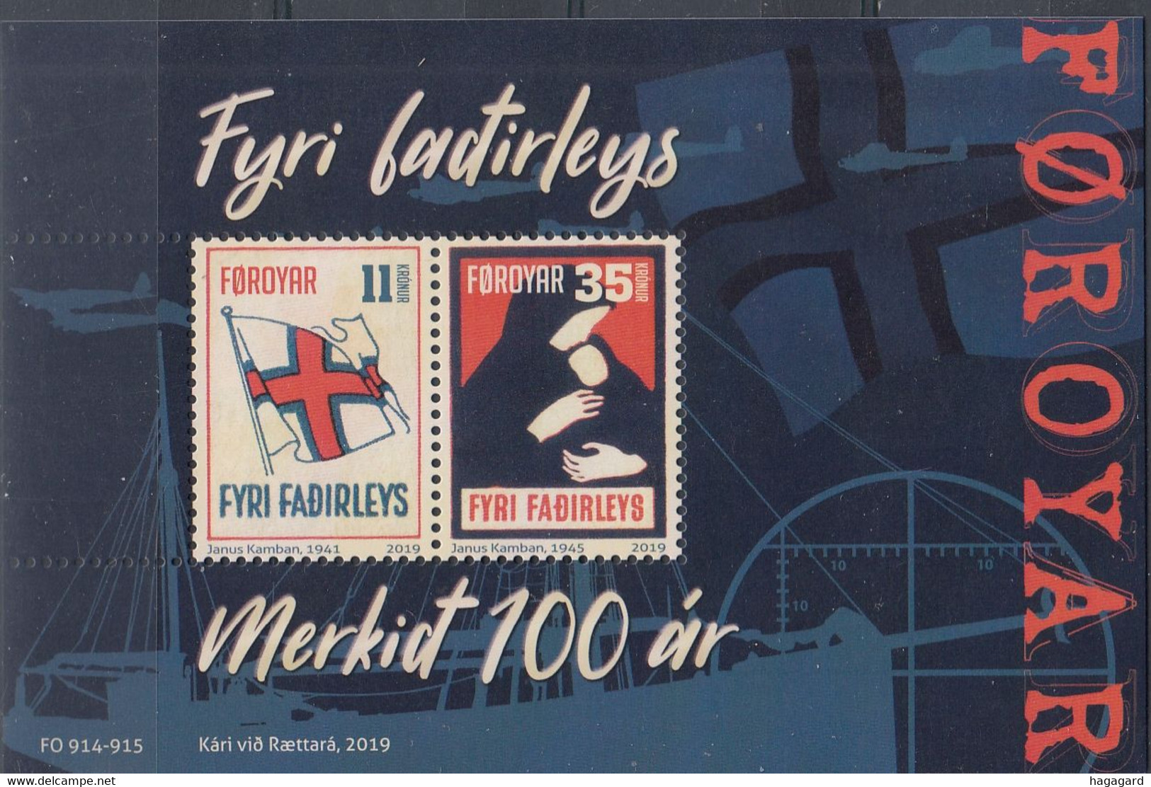 ++Faroe Islands 2019. Children Charity. Bloc. AFA 949. Michel 52. MNH(**) - Féroé (Iles)