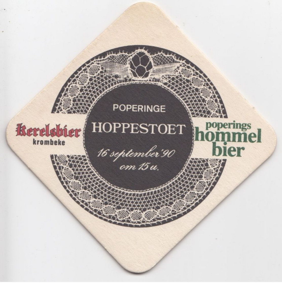 Poperinghe Poperinge Hoppestoet 90 Kerelbier Krombeke  Ancien Sous-bock Coaster - Beer Mats