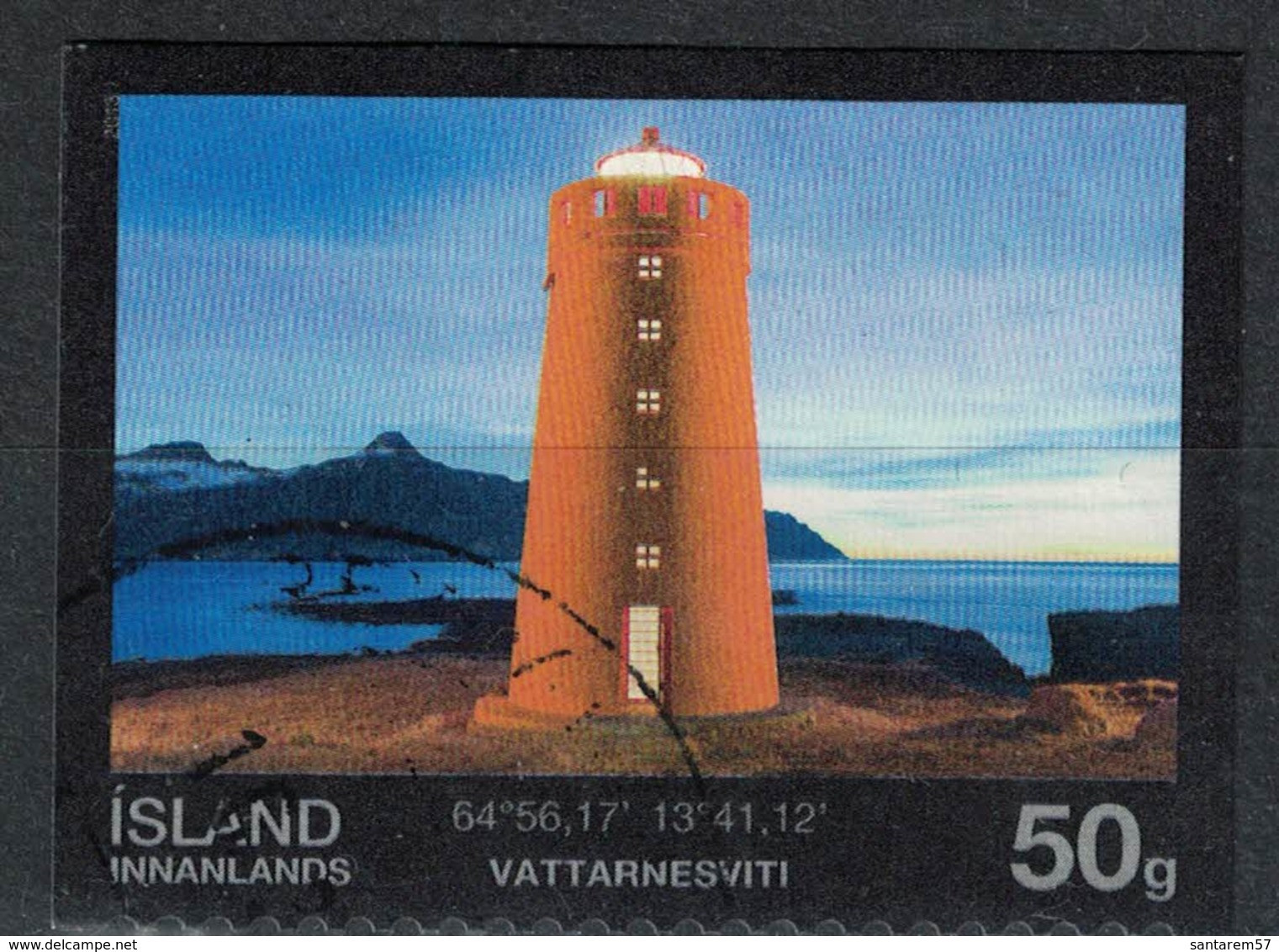 Islande 2013 Oblitéré Used Le Phare De Vattarnes SU - Oblitérés