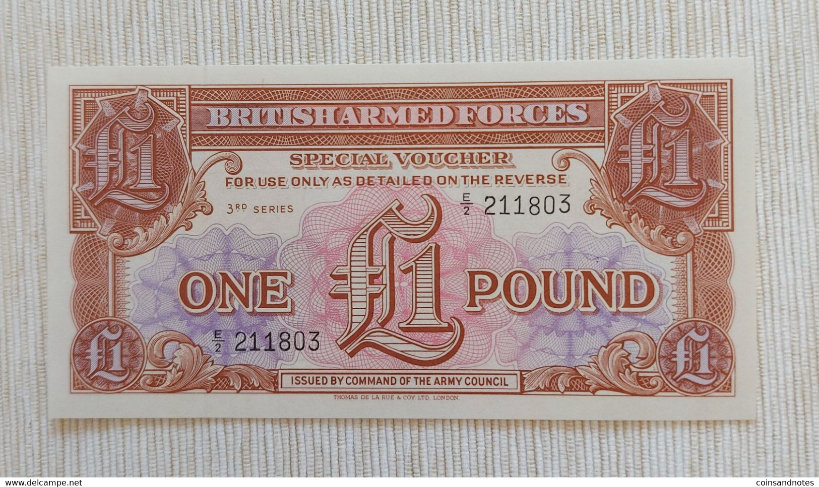 UK 1956 - British Armed Forces 1 Pound - 3th Series - E/2 211803 - UNC - British Armed Forces & Special Vouchers