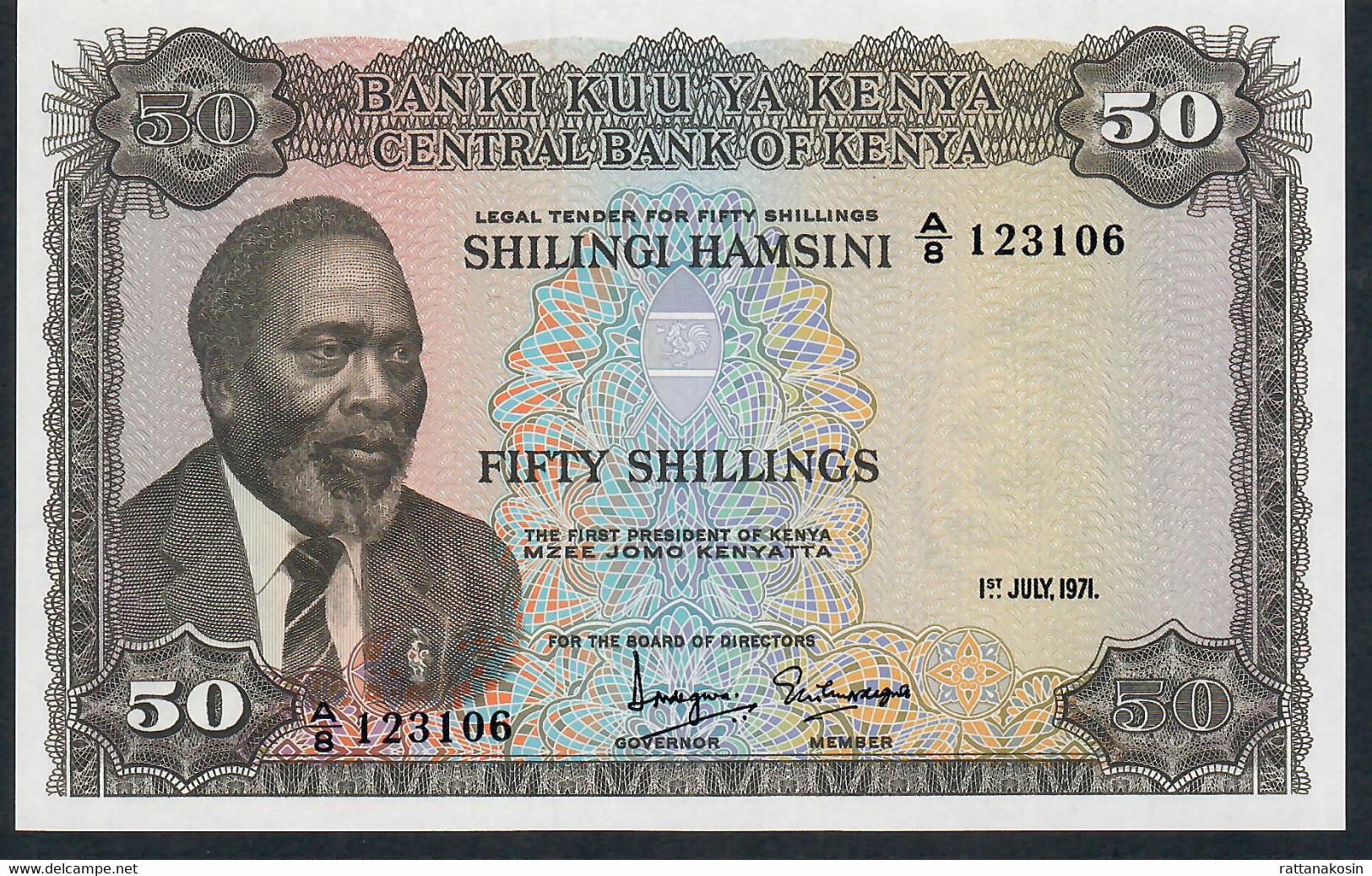 KENYA 9b 50 SHILLINGS 1971  UNC. - Kenia