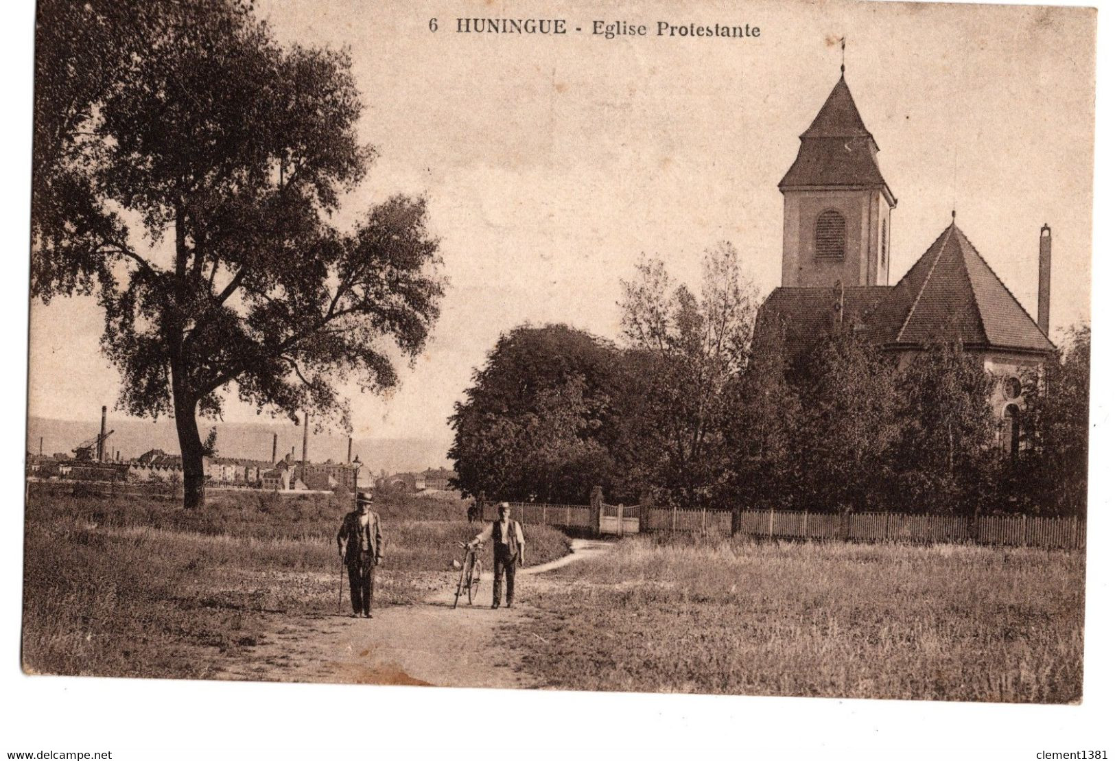 Militaria Huningue Eglise Protestante Circulee En 1945 Cachet 34eme Régiment D'infanterie 3eme Bataillon - Huningue