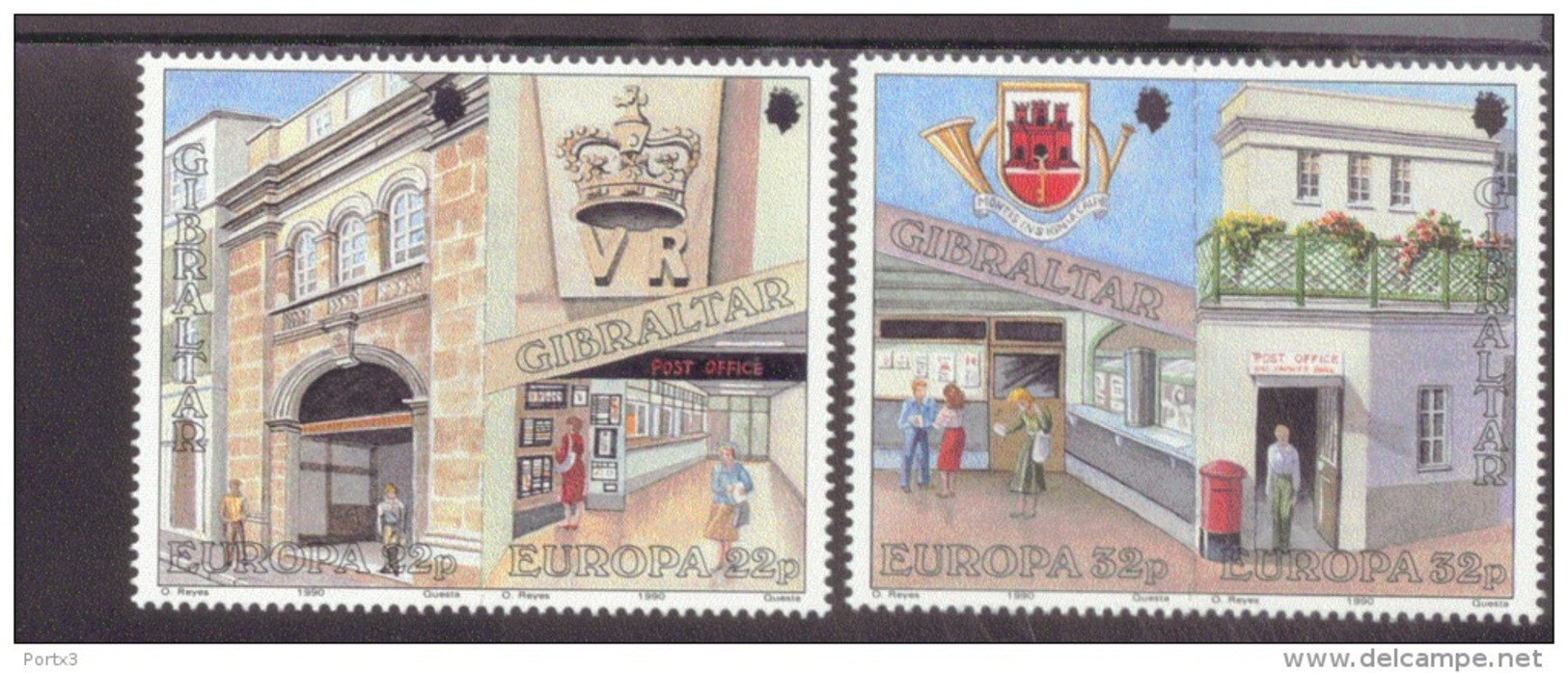 CEPT Postalische Einrichtungen Gibraltar 590 -593 Postfrisch MNH ** - 1990