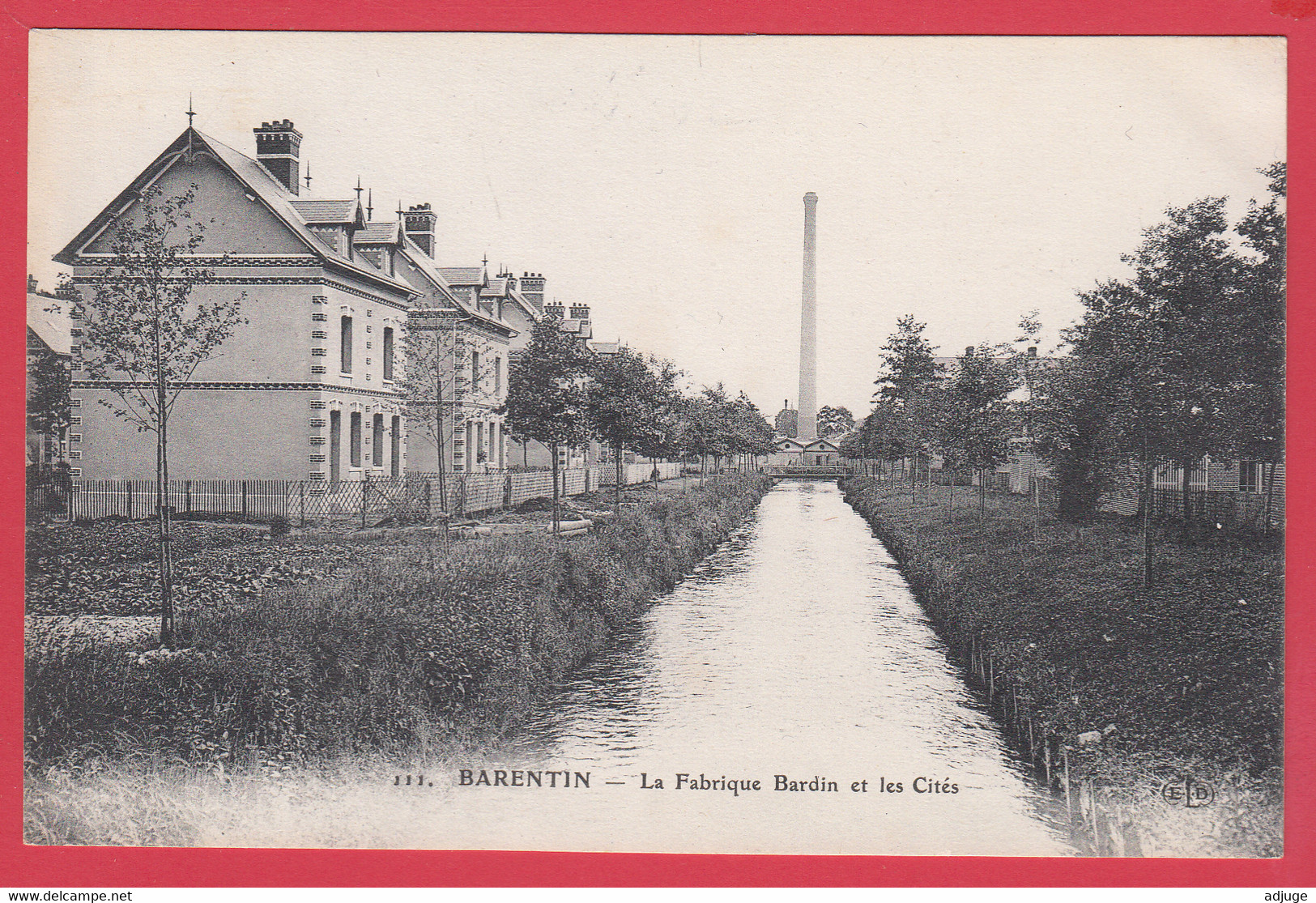 CPA-76- BARENTIN - Fabrique BADIN, Les Cités, La Cheminée De L'Usine **Scan Recto/Verso - Barentin