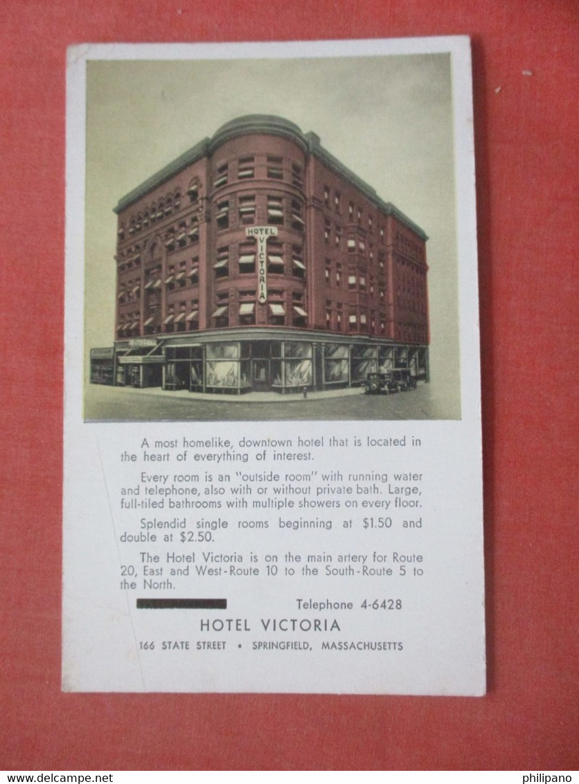 Hotel Victoria    Springfield Massachusetts > Springfield      Ref  4927 - Springfield