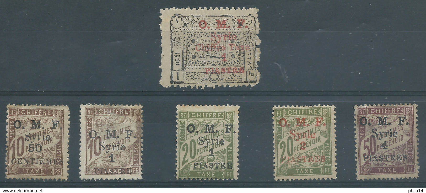 LOT DE 6 TIMBRES TAXE SYRIE OMF / * - Postage Due