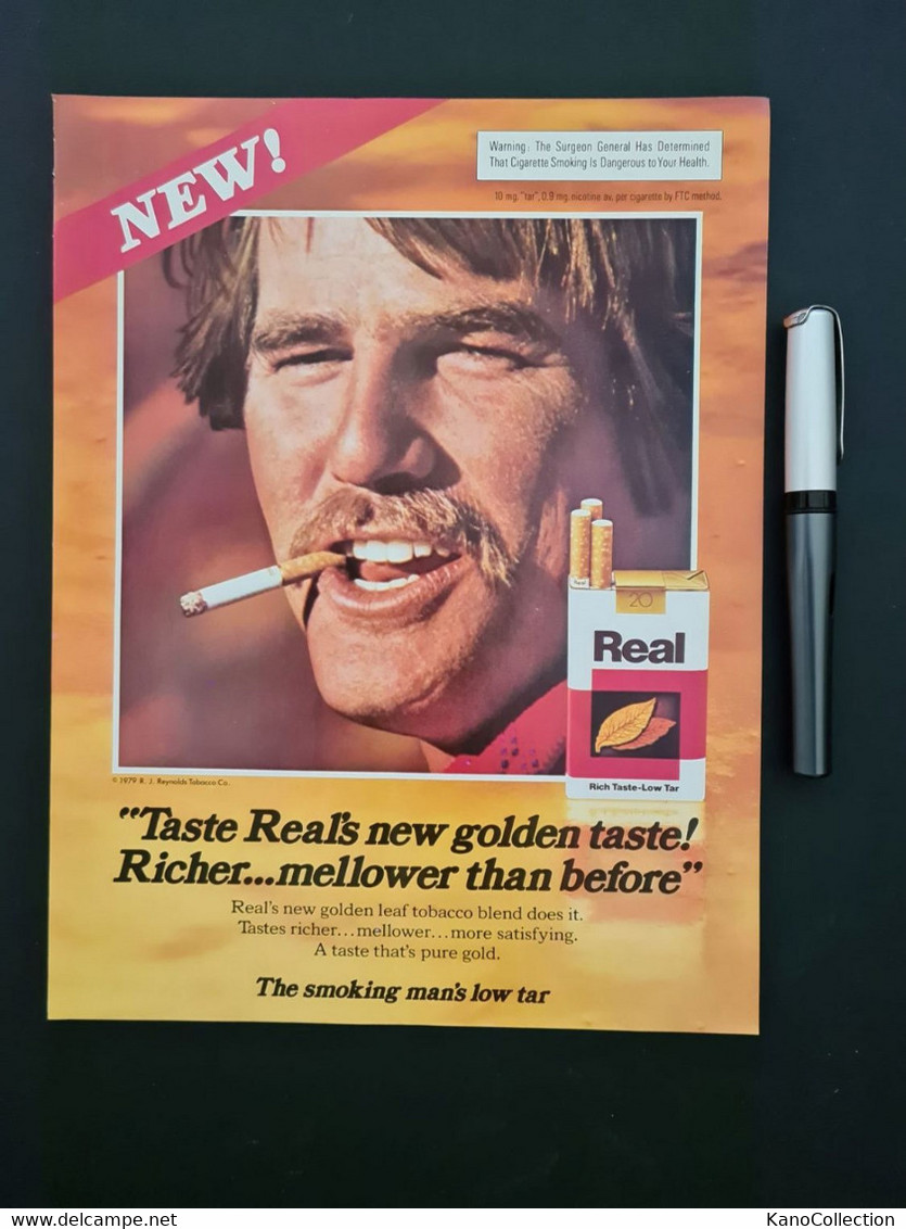 Retro Advertising / Retro- Zigaretten Reklame „Real“, USA 1979 - Libros