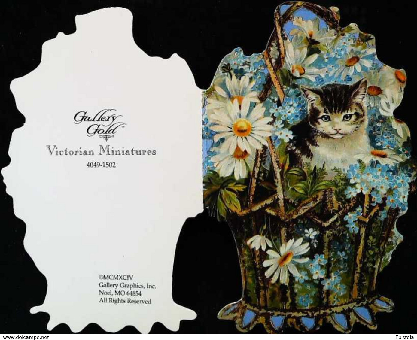 ► Double Decoupis Moderne Anglais    - Chat Vintage   -  Victorian Cat Period - Animali