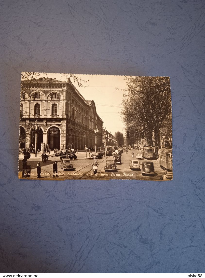 ITALIA-PIEMONTE-TORINO-CORSO VITTORIO EM.II E STAZIONE PORTA NUOVA-FG-1960 - Stazione Porta Nuova