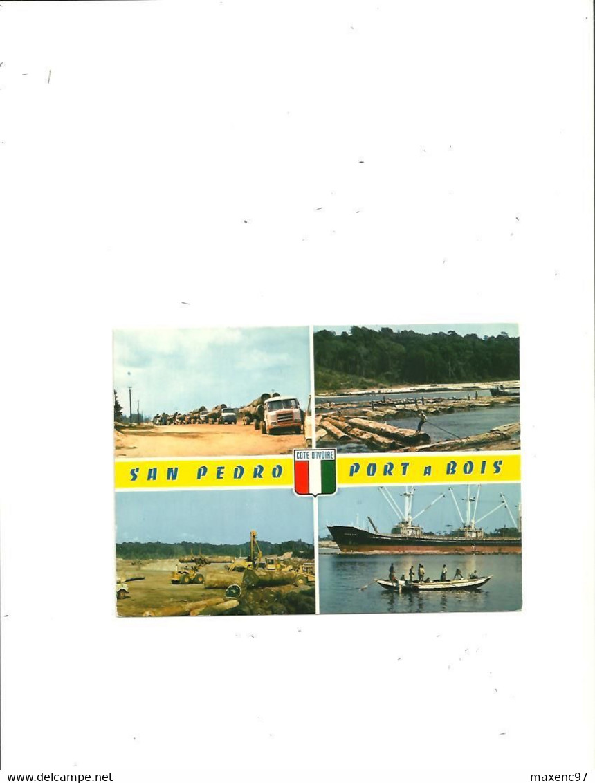 Carte Postale Cote D'ivoire : San Pedro Port à Bois - Ivoorkust