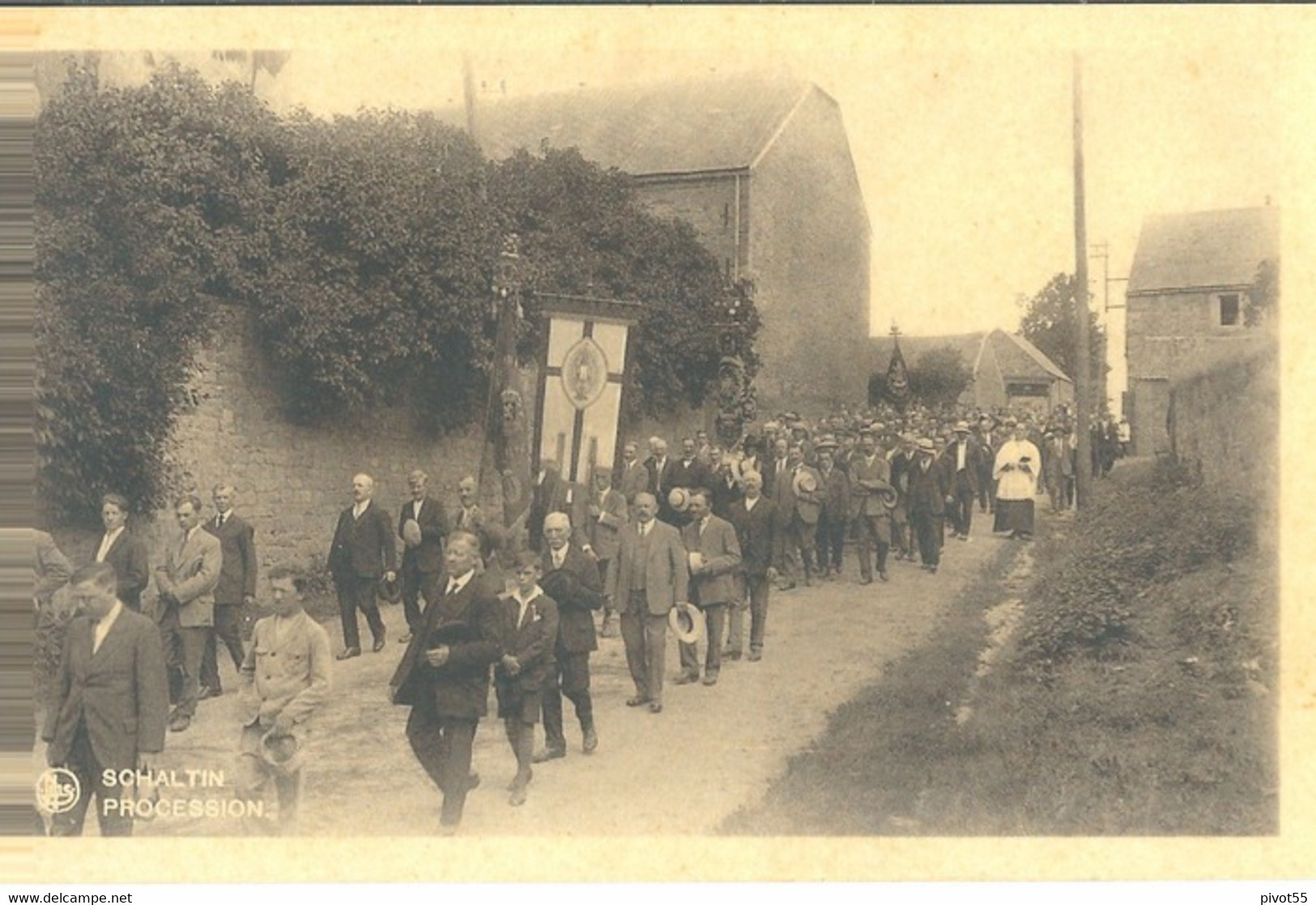 Schaltin  Procession  2 Cartes - Hamois