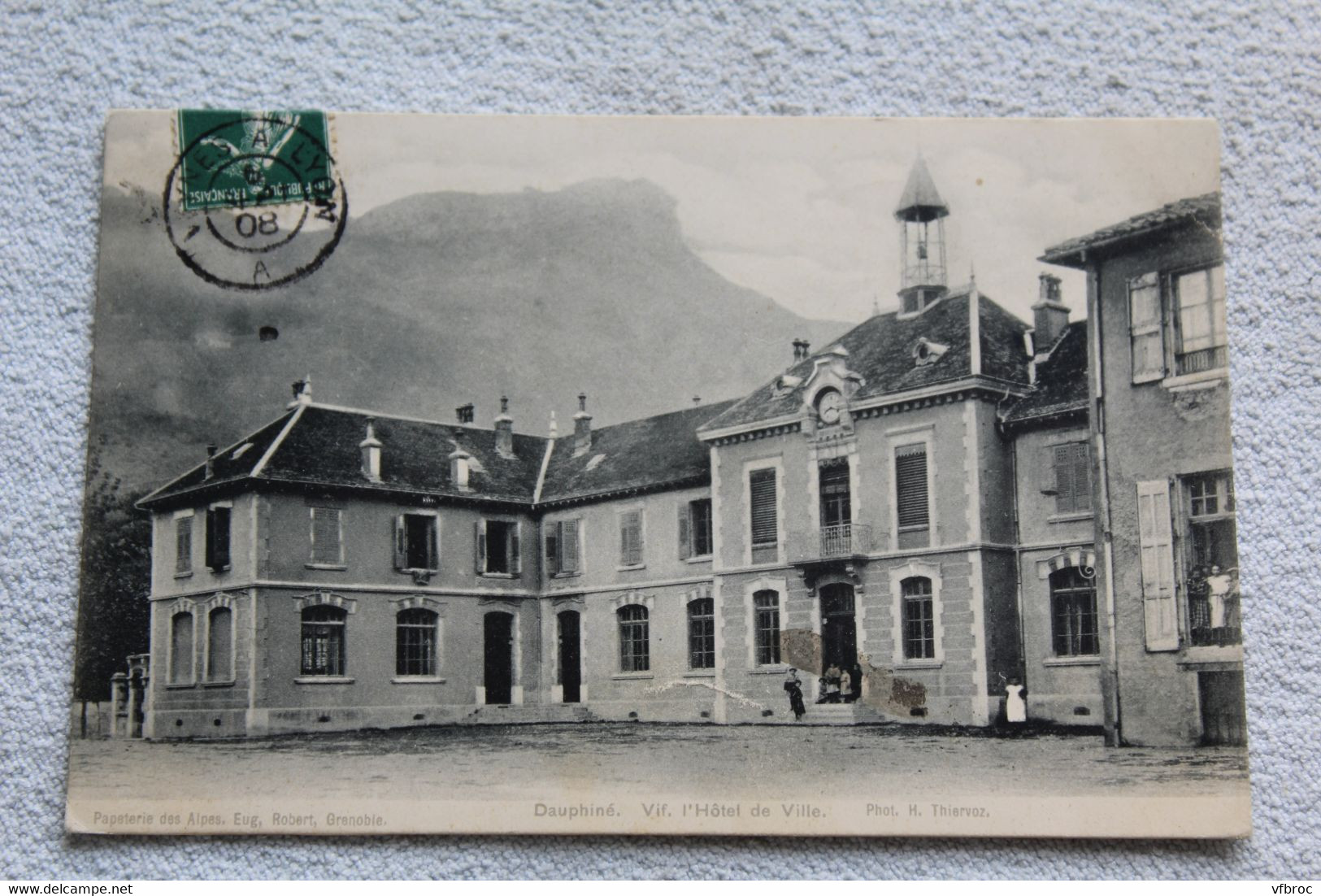 Cpa 1908, Vif, L'hôtel De Ville, Isère 38 - Vif