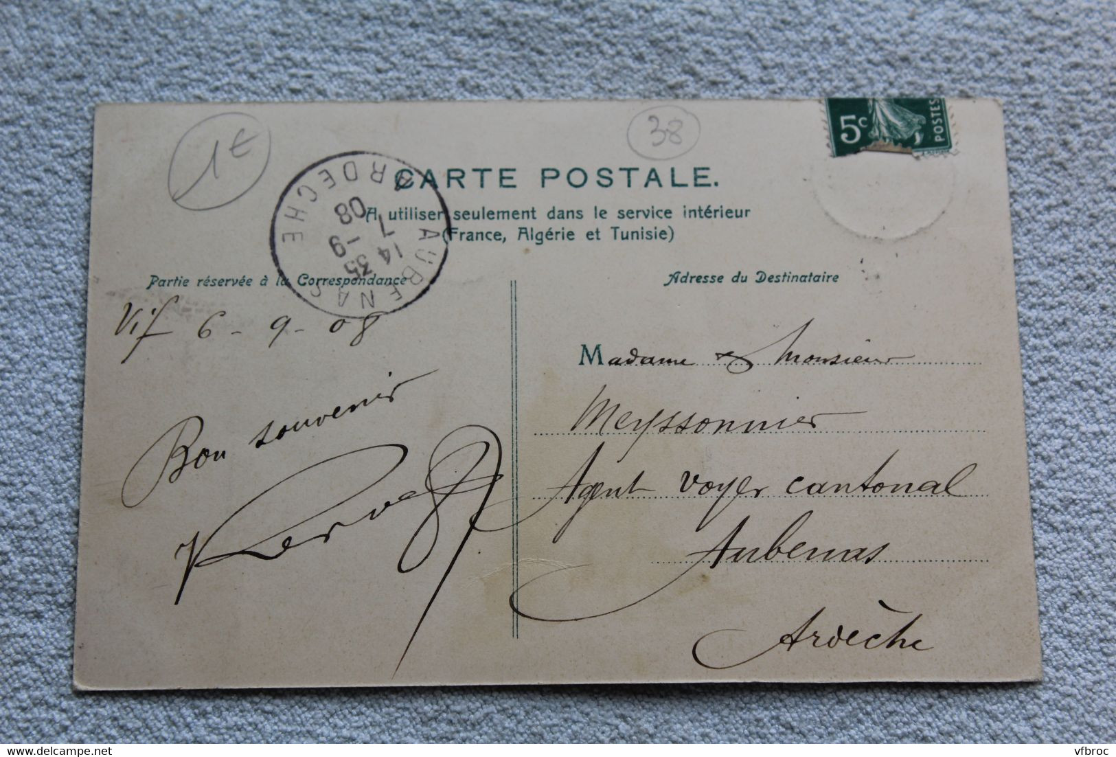 Cpa 1908, Vif, L'hôtel De Ville, Isère 38 - Vif
