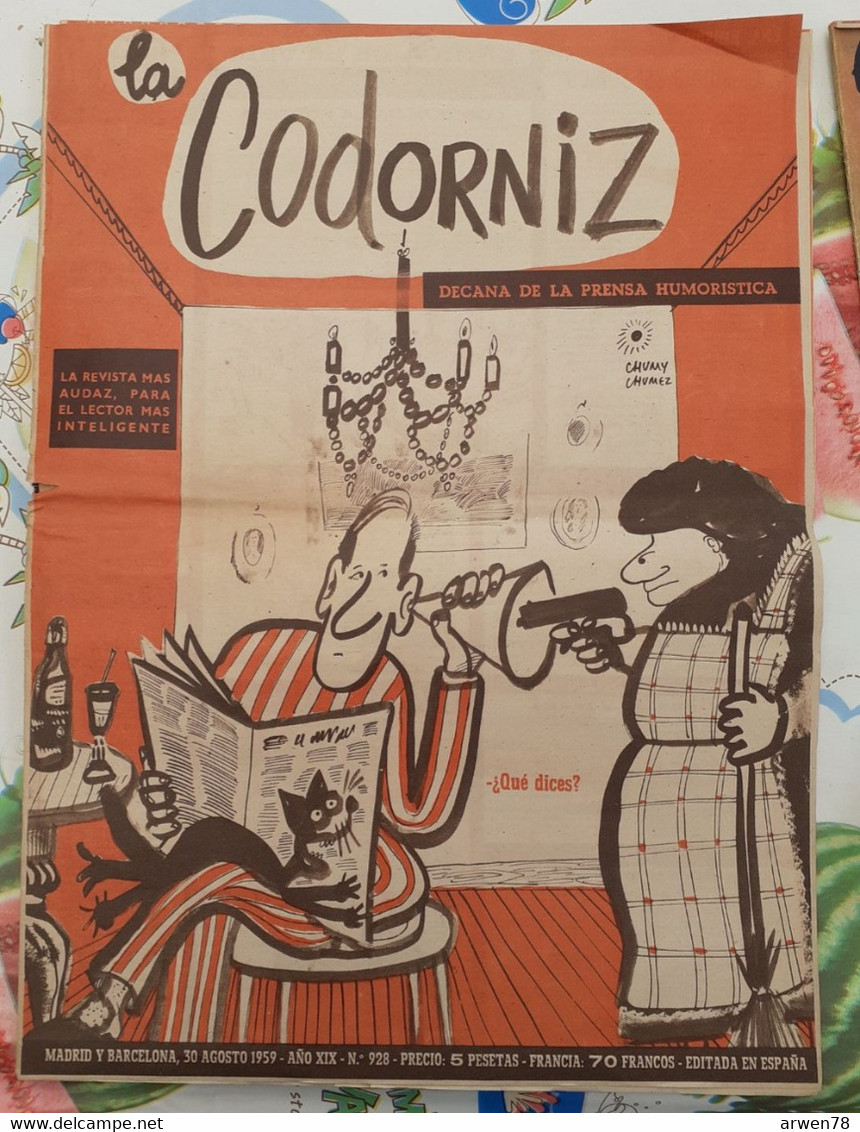 REVISTA ANTIGUA LA CODORNIZ DEL AÑO DE 1959 - [1] Tot 1980