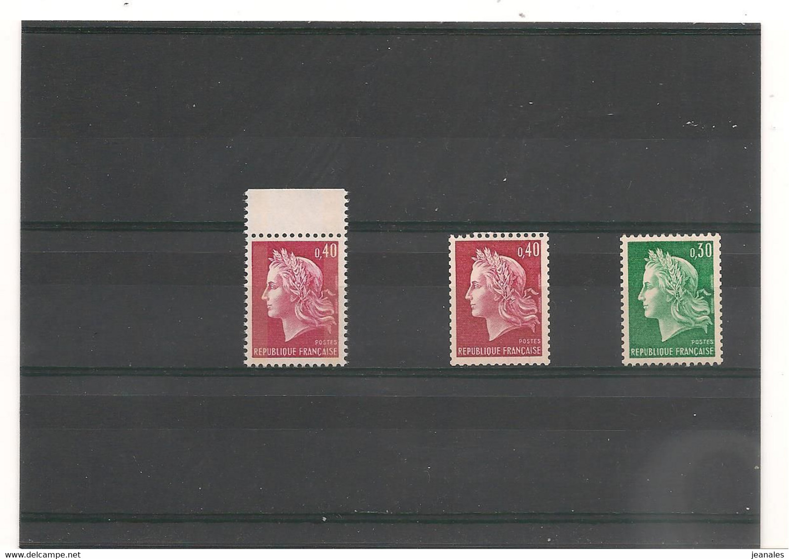 FRANCE 1967/69 MARIANNE DE CHEFFER N°Y/T: - 1536Ab- 1536Ba- 1536Bc - N° Rouge CÔTE : 25,00 € - Roulettes