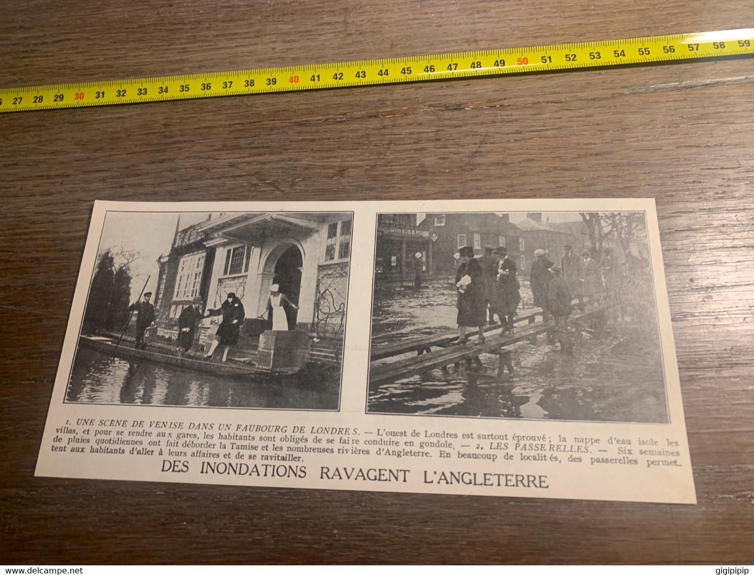 1929 PATI2 Inondations à Londres Passerelles Improvisées - Non Classés