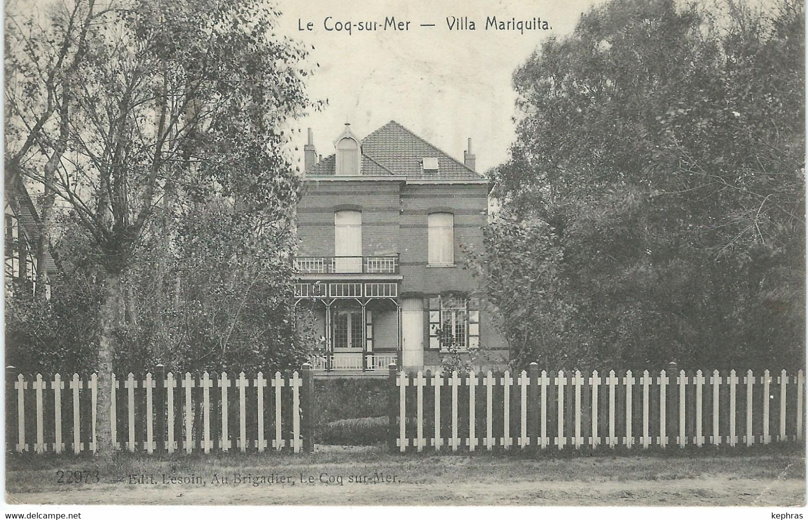 LE COQ SUR MER : Villa Mariquita - Cachet De La Poste 1924 - De Haan