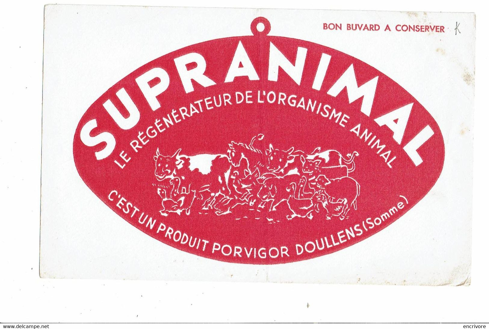 Buvard PORVIGOR SUPRANIMAL Alimentation Animale PORC COCHON VACHE CHEVAL POULE CANARD - Agricoltura