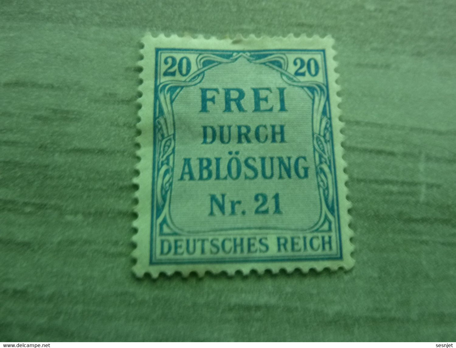 Frei Durch Ablösung - Nr 21 - Deutches Reich - Val 20 - Bleu - Neuf Avec Charnière - Année 1903 - - Officials
