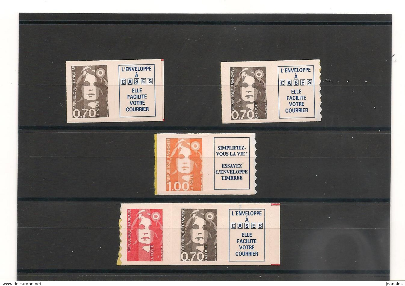 FRANCE 1993/96  TYPE MARIANNE DU BICENTENAIRE N° Y/T :2824a- 2873a- 2874c- 3009a ** Côte : 49,00€ - Ongebruikt