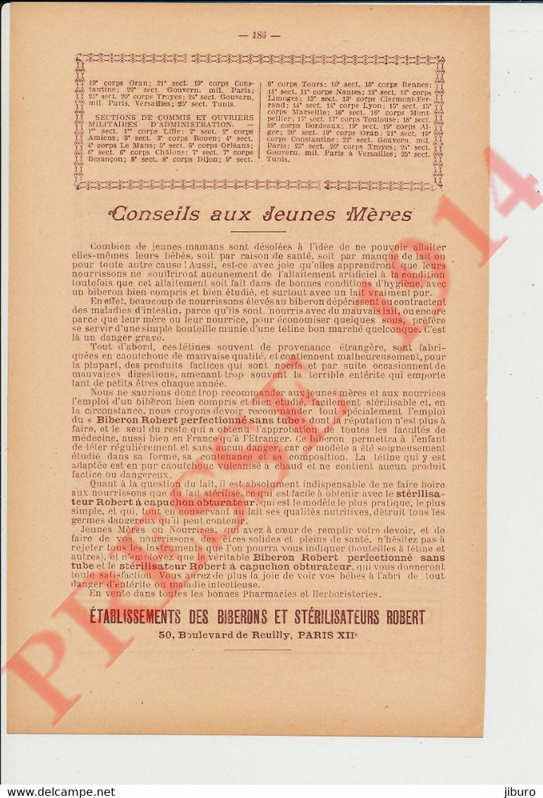 4 Vues 1914 Armée Française Garnisons (Emplacement Des Troupes) Biberons Stérilisateurs Robert Liniment Geneau 249/16 - Non Classés