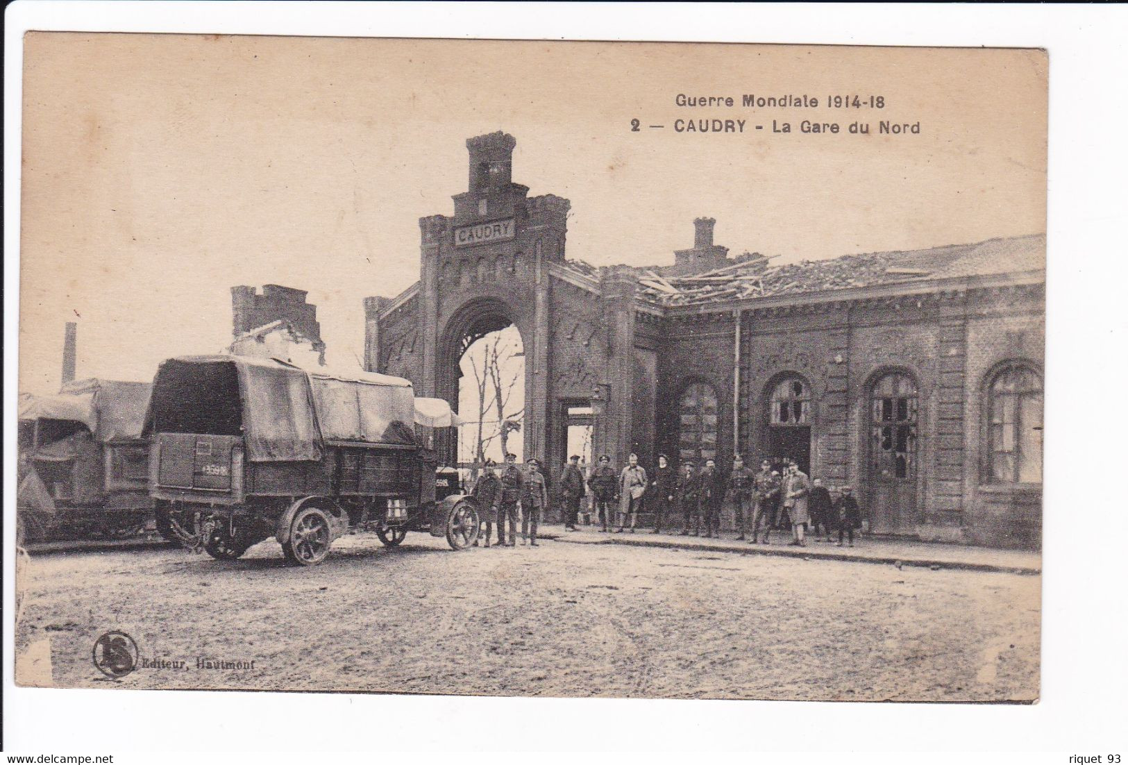 Guerre Mondiale 1914-18 - CAUDRY - 2 La Gare Du Nord - Caudry