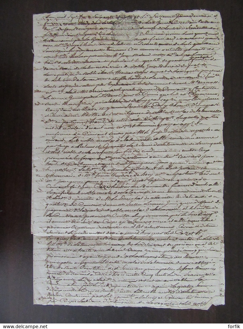 France - Important Manuscrit Ancien 1767 - Papier Timbre 2 Sols, Auch - à Déchiffrer - Manuscripts