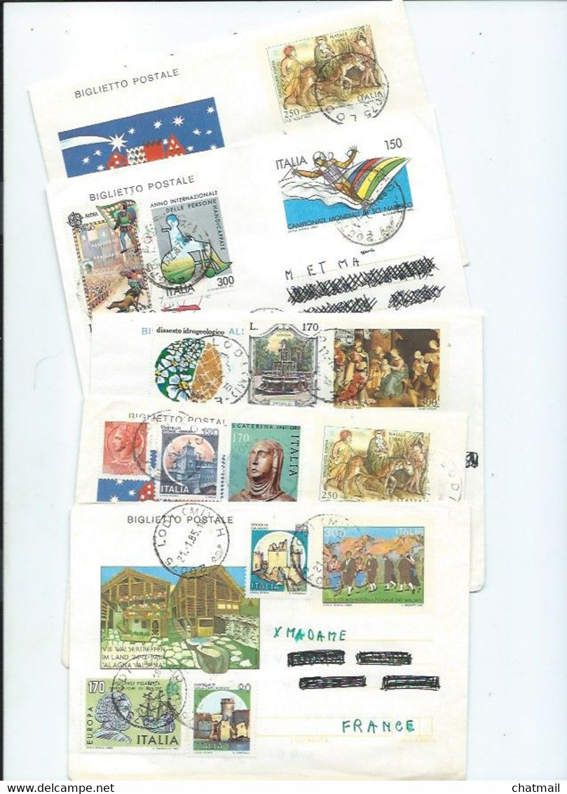 lot de  29  aerogrammes, cartolina et biglietto postale