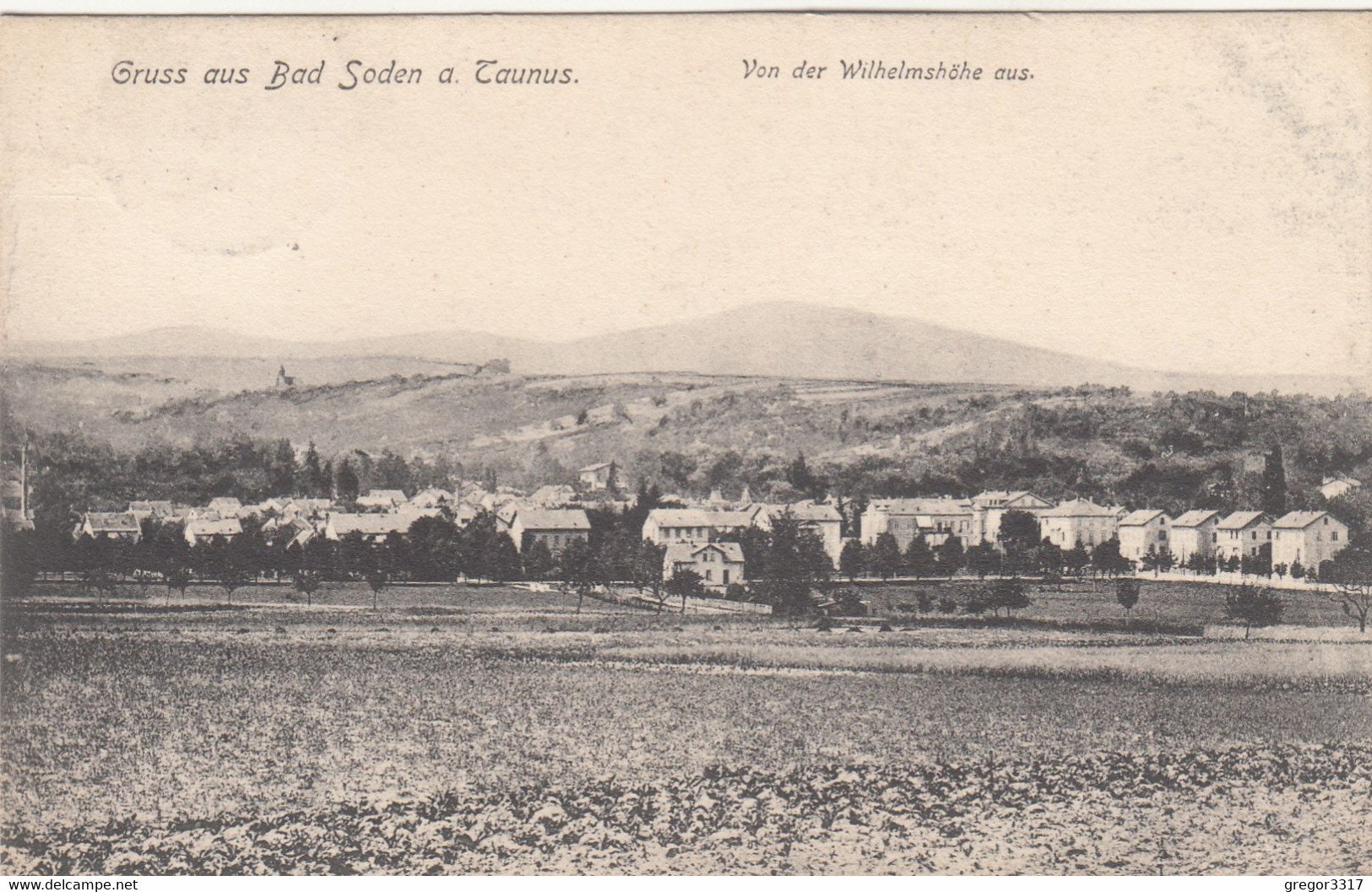 5193) GRUSS Aus BAD SODEN A. Taunus - Von Der Wilhemshöhe Aus - Tolle HAUS DETAILS - 1907 !!! - Bad Soden