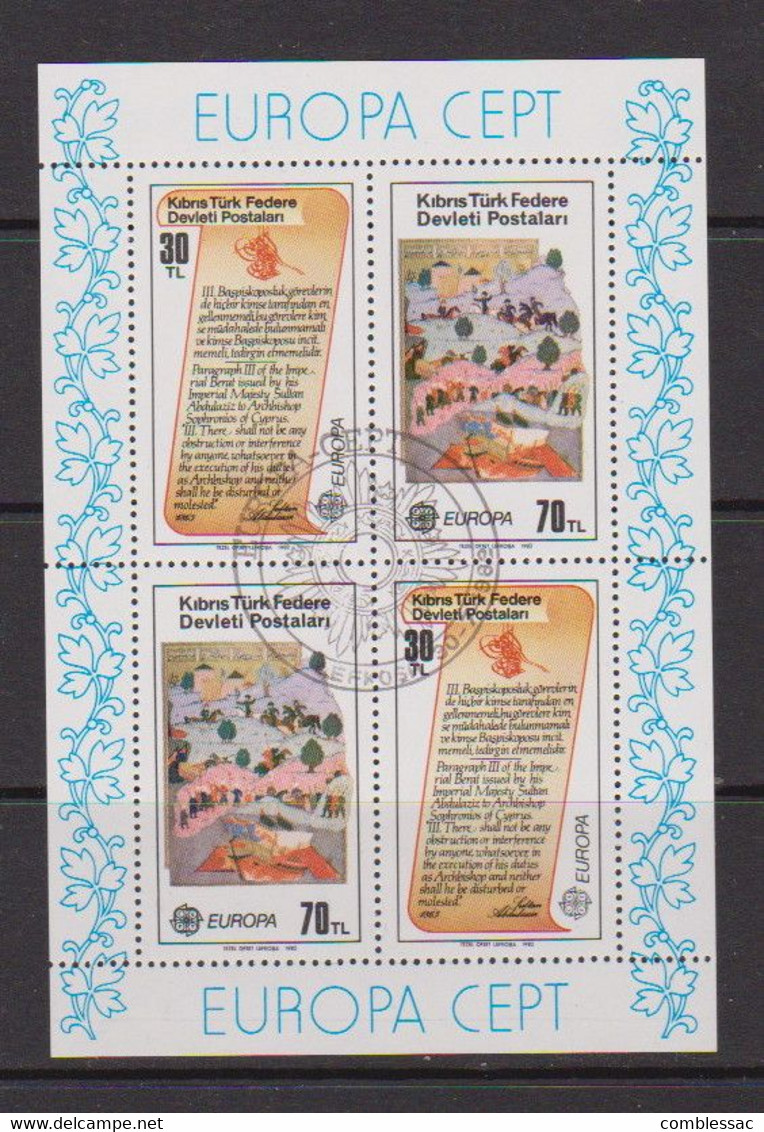 CYPRUS  ( TURKEY )    1982   Europa    Sheetlet    USED - Oblitérés