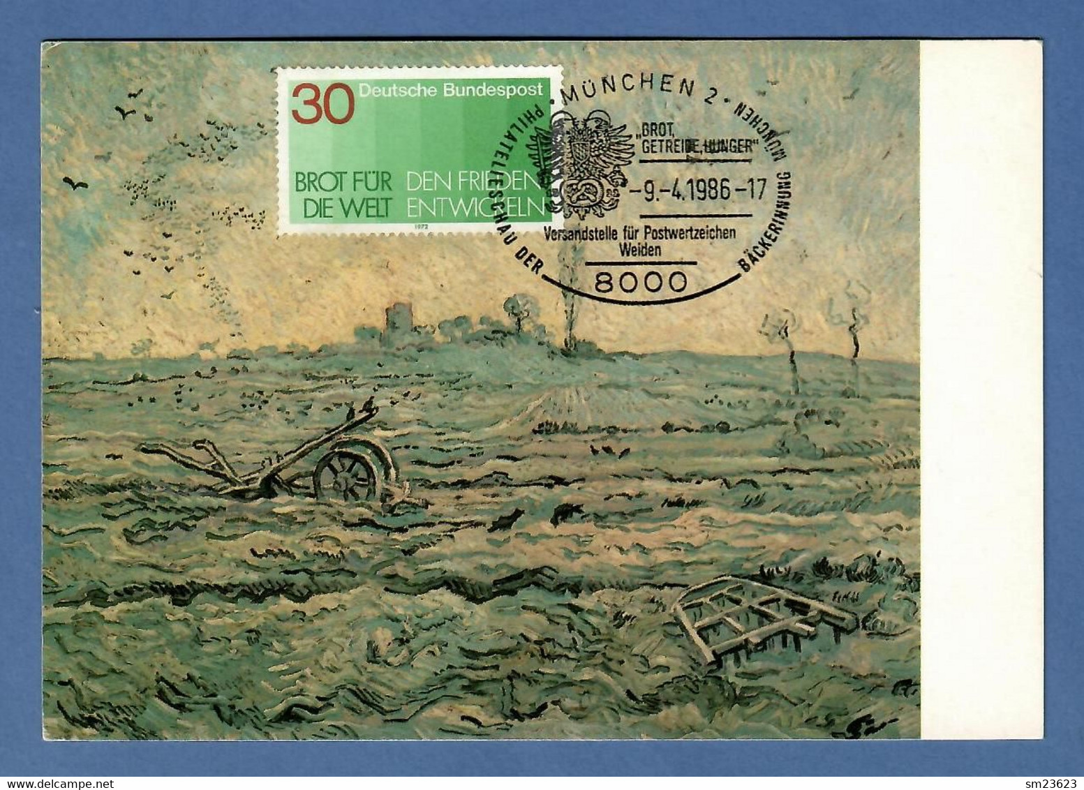 BRD 1972  Mi.Nr. 751 , Brot Für Die Welt - Maximum Card - Sonder Stempel München -9.-4.1986 - 1961-1980