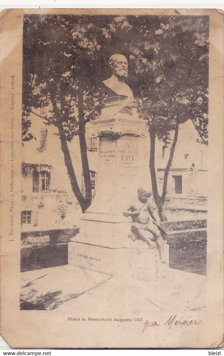 BEDARIEUX Place Et Monument Auguste COT - Lamalou Les Bains